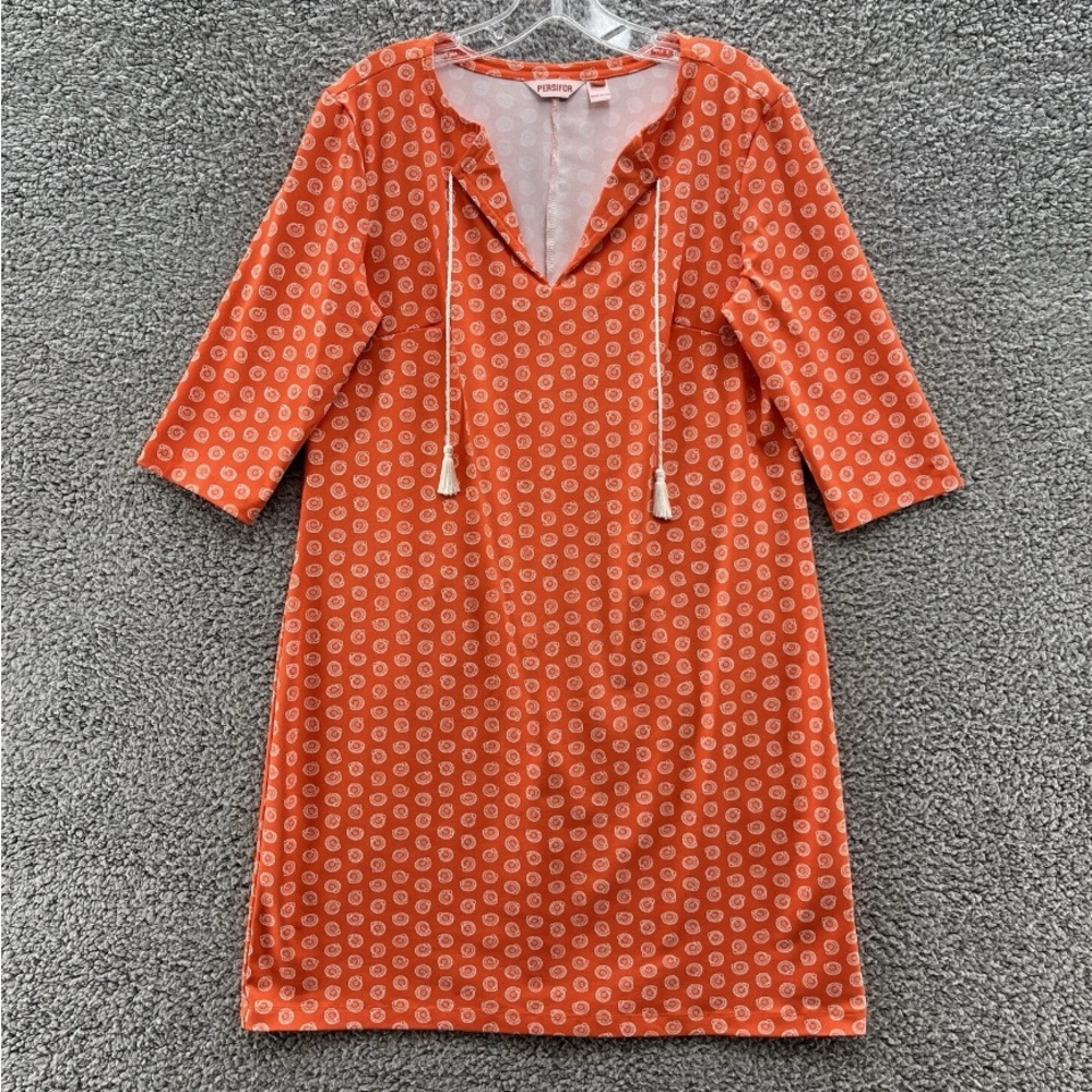 Persifor Vibrant Orange Patterned Women's Cover-Up